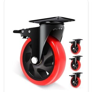 Nefish SwivelCasterWheel Cart, 5 Inch Industrial Casters Set Of 4